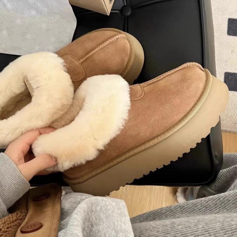 Moda Inverno Punta Rotonda 2024 Vendita Calda Stivali da Neve da Donna con Suola Spessa Donna Caldi Peluche Tacco Medio Impermeabili Casual Caldi Stivali da Neve
