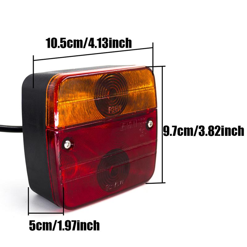 1 Set 12V Trailer Lightboard Taillight 10m Cable 7 Pin Brake Stop License Number Plate & Reflector Turn signal & Warning light