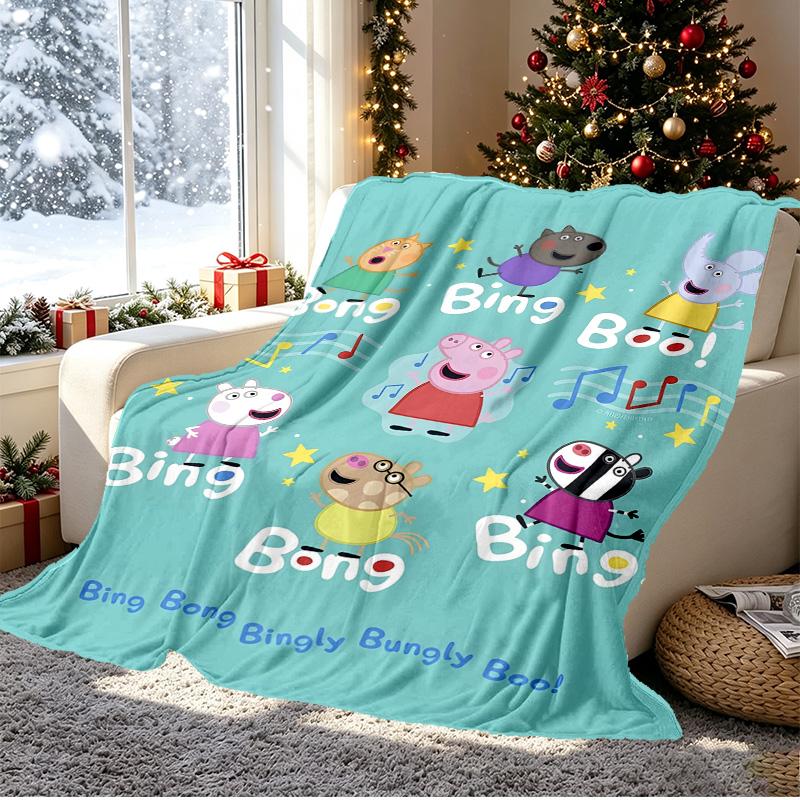 Cartoon animation Pattern Blanket for Home Decoration, Bed, Sofa, Car Travel, Camping, Suitable for All Seasons, Birthday Christmas Gift