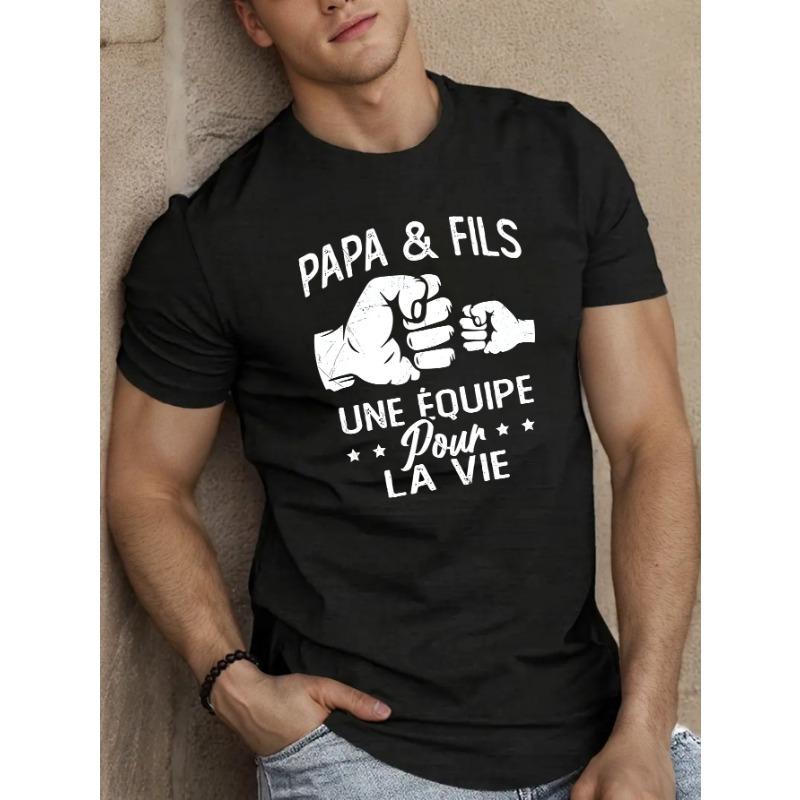 European Size Fun French Men's Short Sleeve T-shirt Summer T-shirt Top