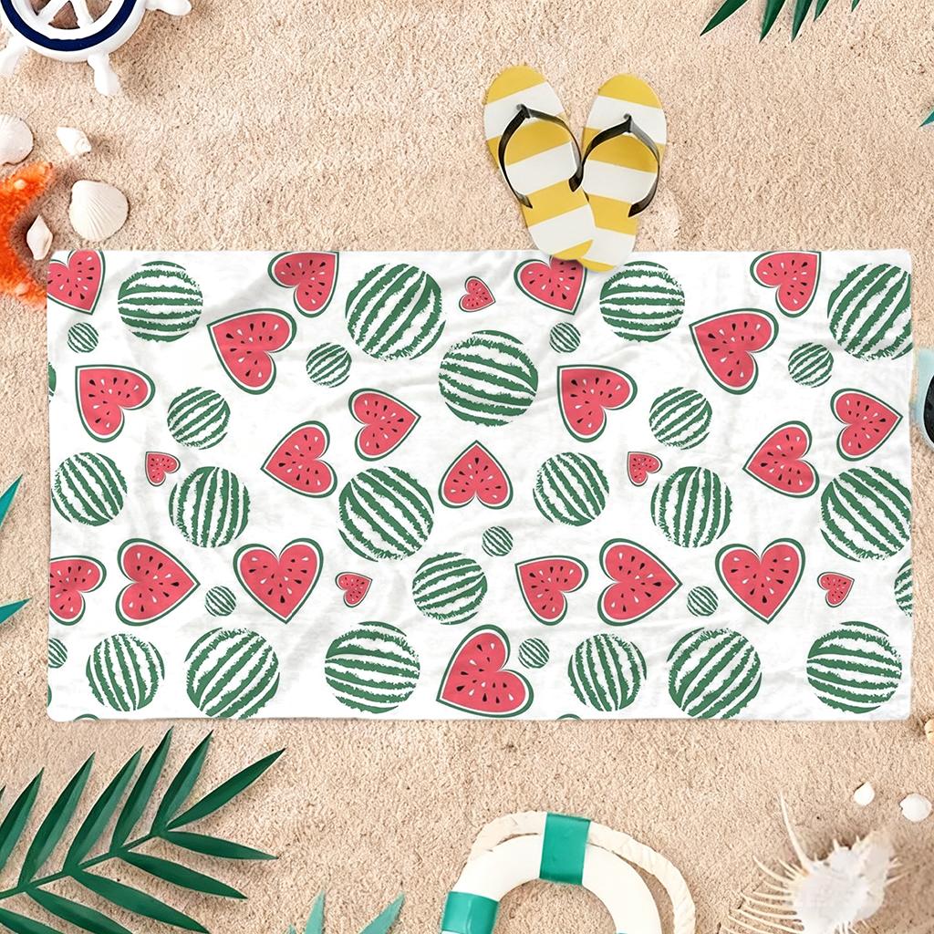 1pz Telo Mare Anguria a Forma di Cuore Asciugatura Rapida Adatto per Spiaggia Mare Piscina Campeggio Vacanza Yoga Per Famiglia Amici