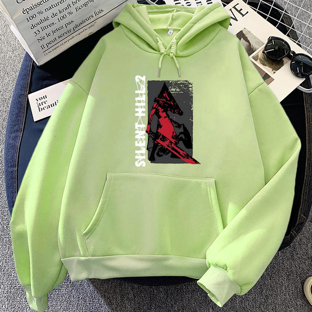 Silent Hill Red Pyramid Horror Game Classic Printed Hoodie Funko Pop Gothic Sweatshirt Graphic Printing Vintage Clothing Moletom