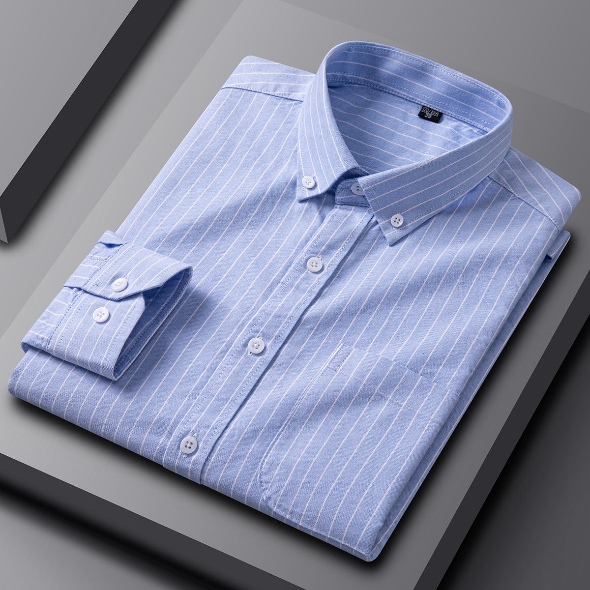 

Plus Size 100% Cotton Oxford Men s Fashionable Business Casual Non-Iron Shirt 45