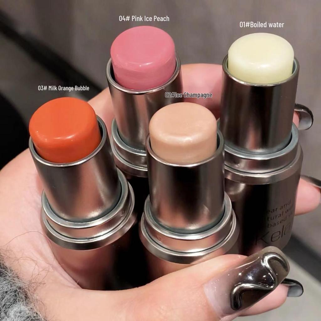 Karlshi Dewy Highlight & Contour Stick for Women – Fine Shimmer Nude Makeup Cream Blush