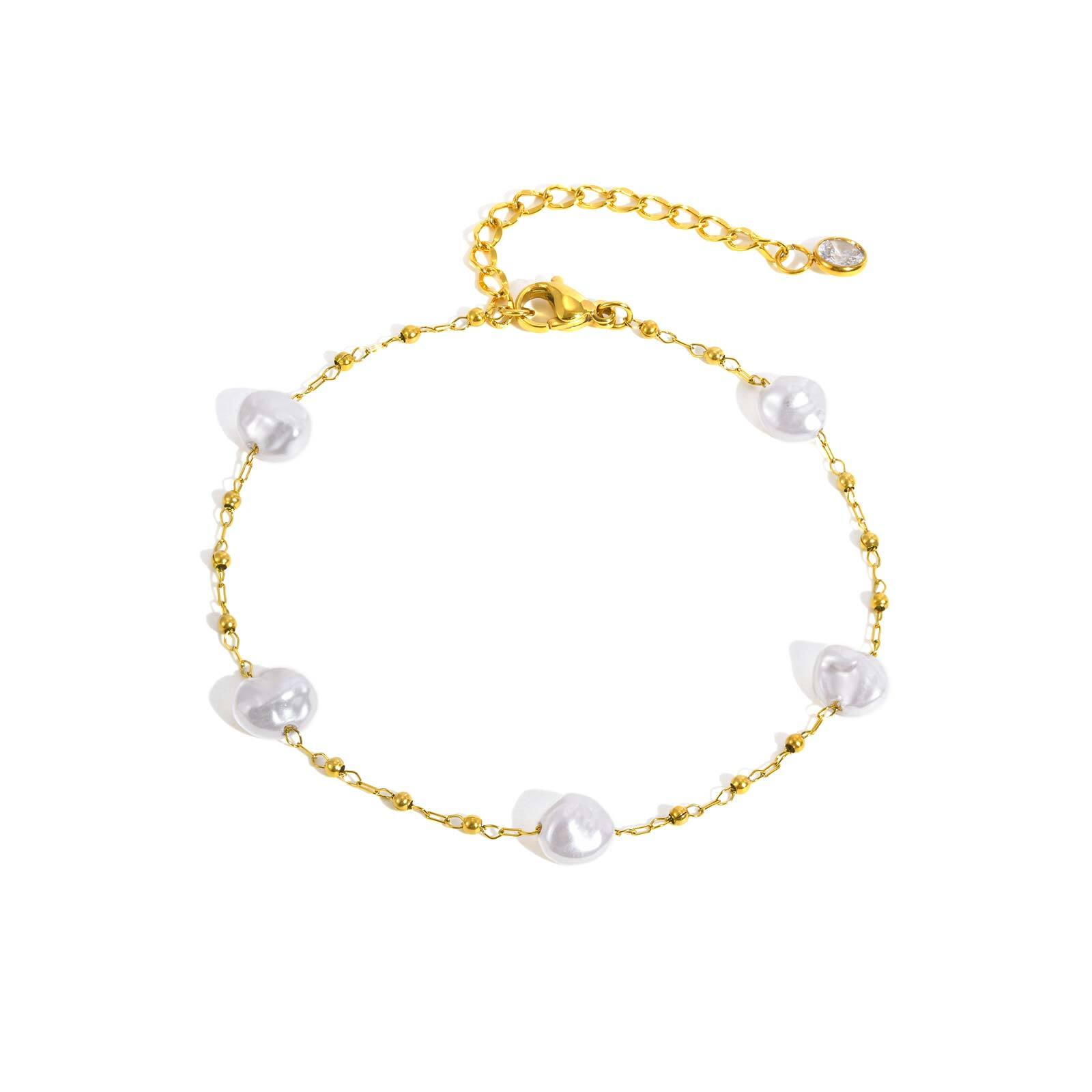 

Vnox Stainless Steel White Zircon Women s Chain Anklets Minimalist Beach Holiday Dainty Anklet Waterproof Jewelry Gift To Girls