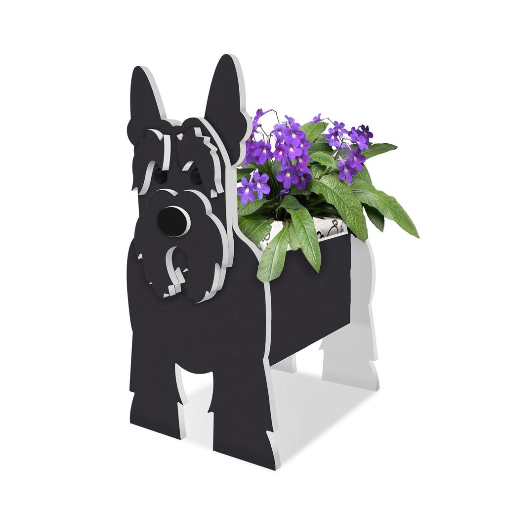 Garden Flower Pot Dog Planter Schnauzer Bulldog Poodle Corgi Yorkshire Garden Pots DIY PVC Flower Planter Garden Home Decor