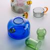 Colorful Heat-Resistant Glass Teapot And Tea Cup Set with Tea Infuser - Durable Glass Teaware Kettle for Brewing Tea