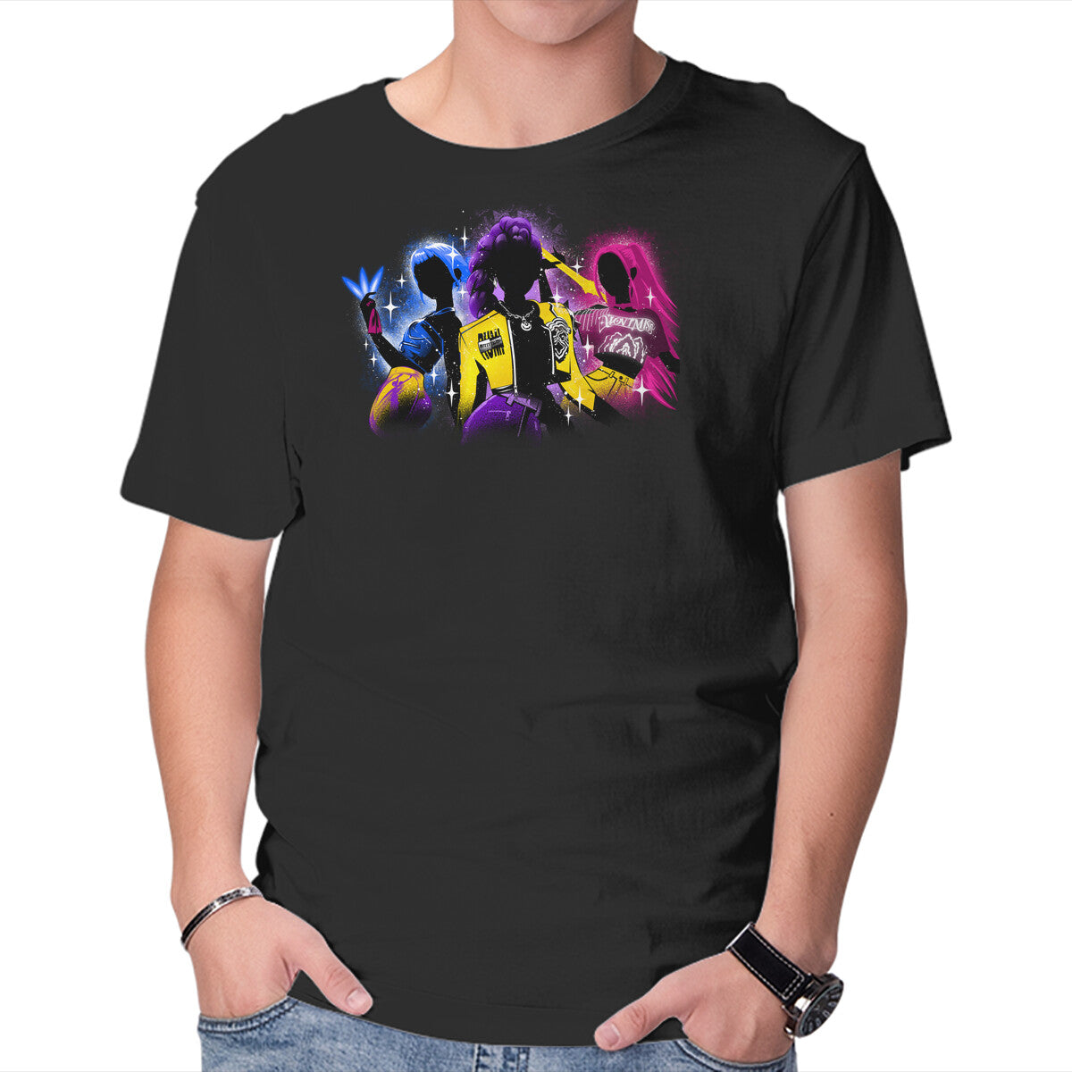 Unisex Crew Neck T-Shirt The Huntrix Graphic Short Sleeve Casual Tee S