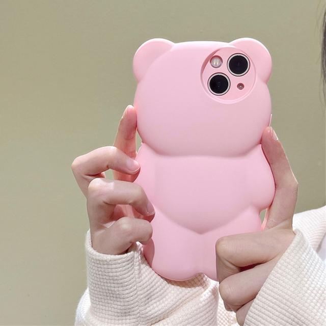 

Милый чехол с изображением Белоснежки и мультяшного 3d медведя для Iphone 14 13 11 12 Pro Max Xs Xr X, матовый противоударный мягкий чехол ярких цветов с изображением животных For iPhone 13 Pro