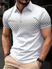 Simple Pattern Print Classic Fashion Men's Clothing Men's Short Sleeve T-shirt Striped Print Mens Polo Shirts Street Men's Polo