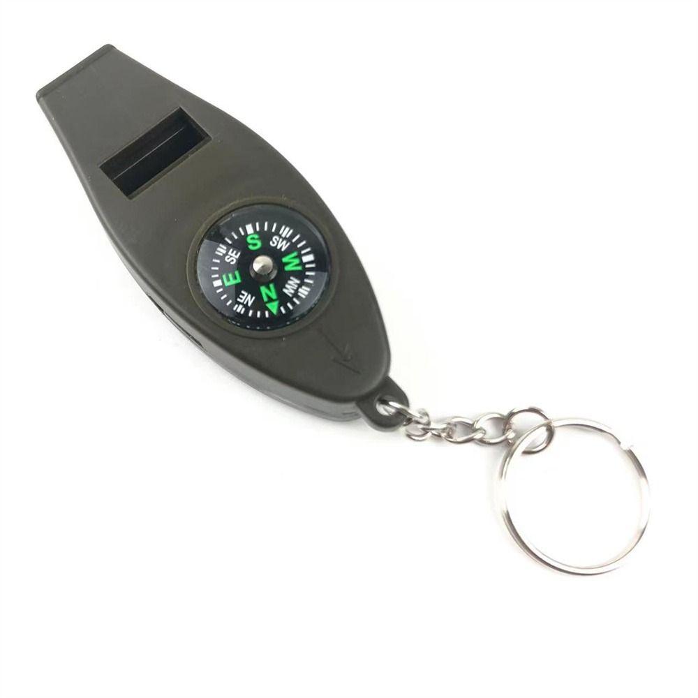 Compass Survival Whistle 4 in 1 Outdoor Whistle Portable Keychain Emergency Whistle  Outdoor Sports
