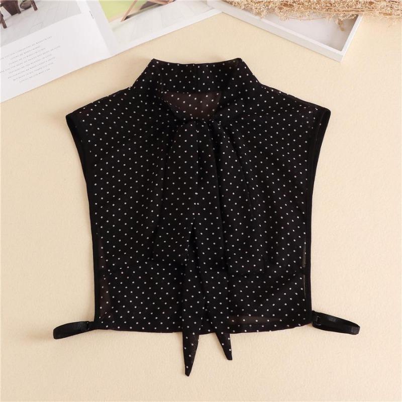 Hollow Lace Chiffon Doll Cotton Fake Collar Blouse Sweater Detachable Shirt Collar False Collar Lapel Women Top Collars Decor