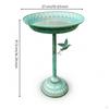 Pedestal Bird Bath Metal Avian with Stand Outdoor for Gardeners