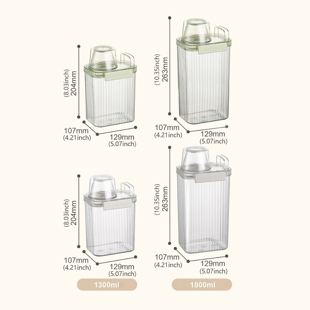 Large Capacity Cereal Containers with Measure Cup Plastic Sealed Jar  Snack