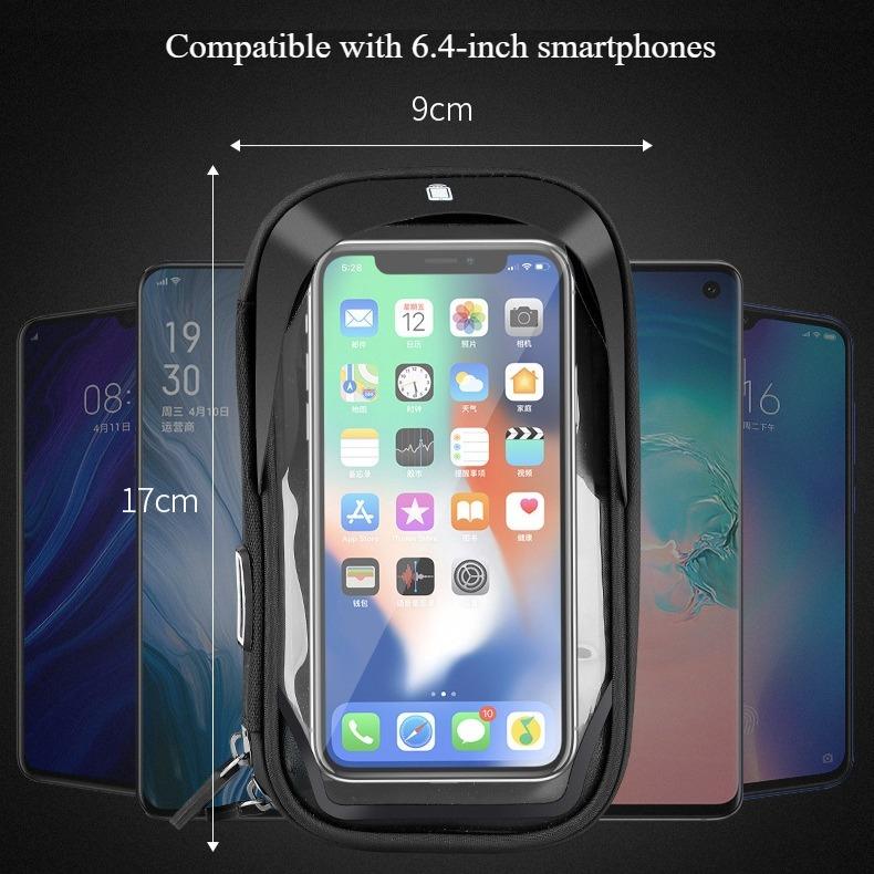 Waterproof Motorcycle Phone Holder Bag for Rear-View Mirrors,Outdoor Bike Motorcycle Front Bag
