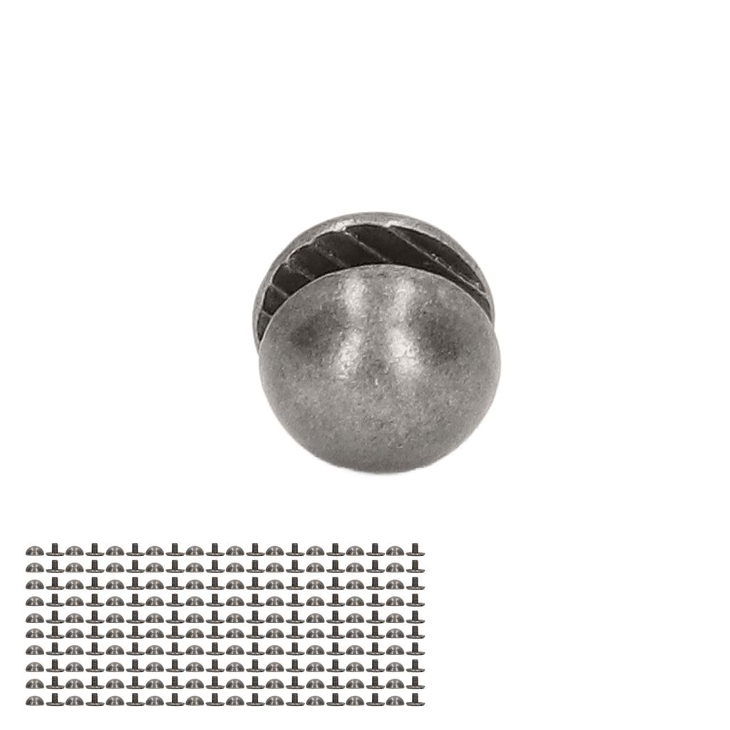 8mm 100 Sets Leather Rivets Kit Portable Small Round Mushroom Shape Hard Alloy Electroplated Decorative Leather Rivets