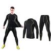 Men's Thermal Running & Ski Suit: Elastic, Warm, Breathable Quick-Dry Fitness Wear for Basketball Training in Autumn & Winter.
