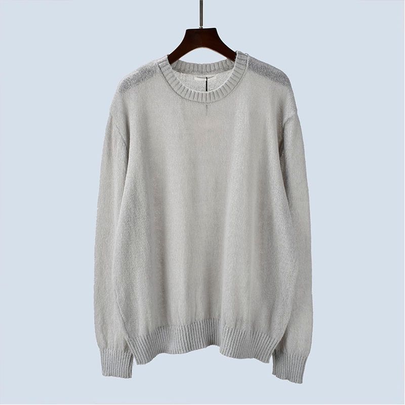 Autumn New Knitwear round Neck Loose and Lazy Style Plus Size Mohair Pure Color Long Sleeves Pullover Women