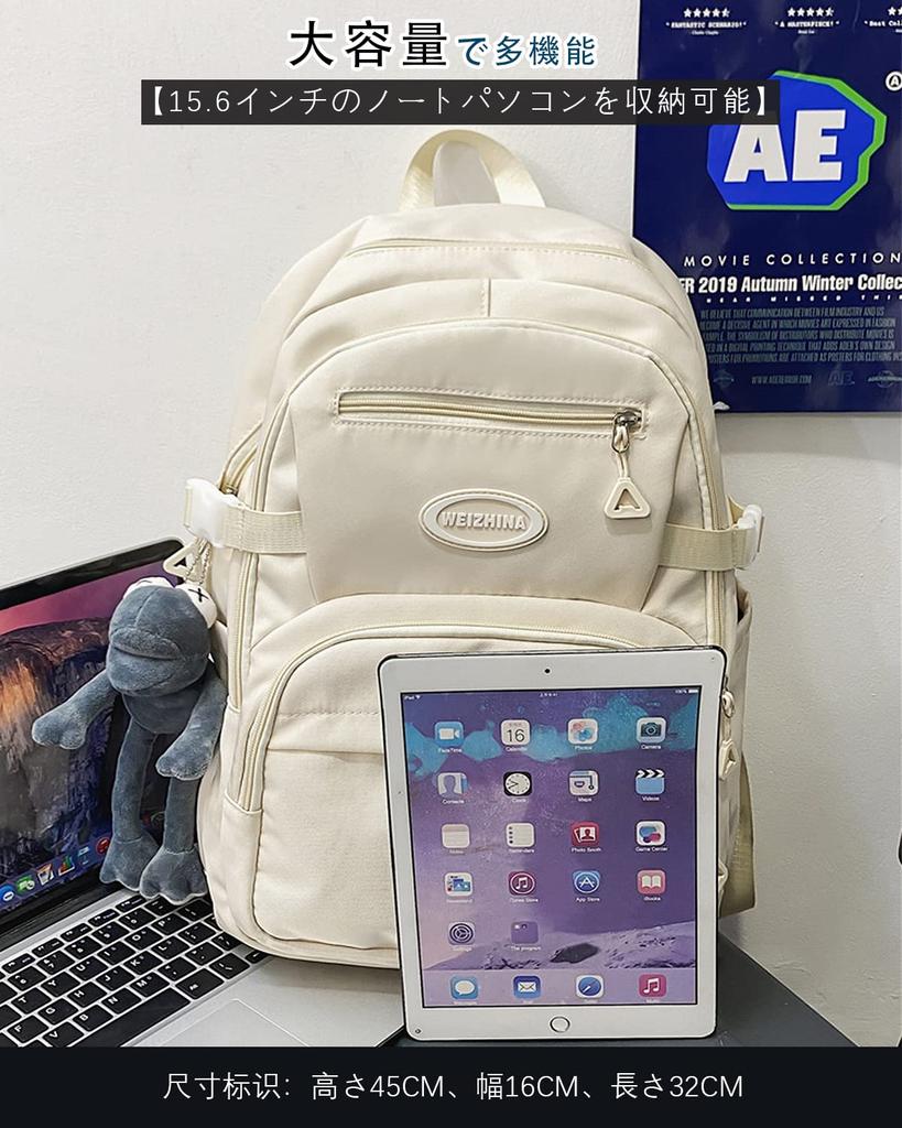 Topokentlina Women's Lightweight School Backpack for High School Girls, Waterproof, Lightweight, Cute, Casual, Holds a 15.6-inch Laptop, Perfect for