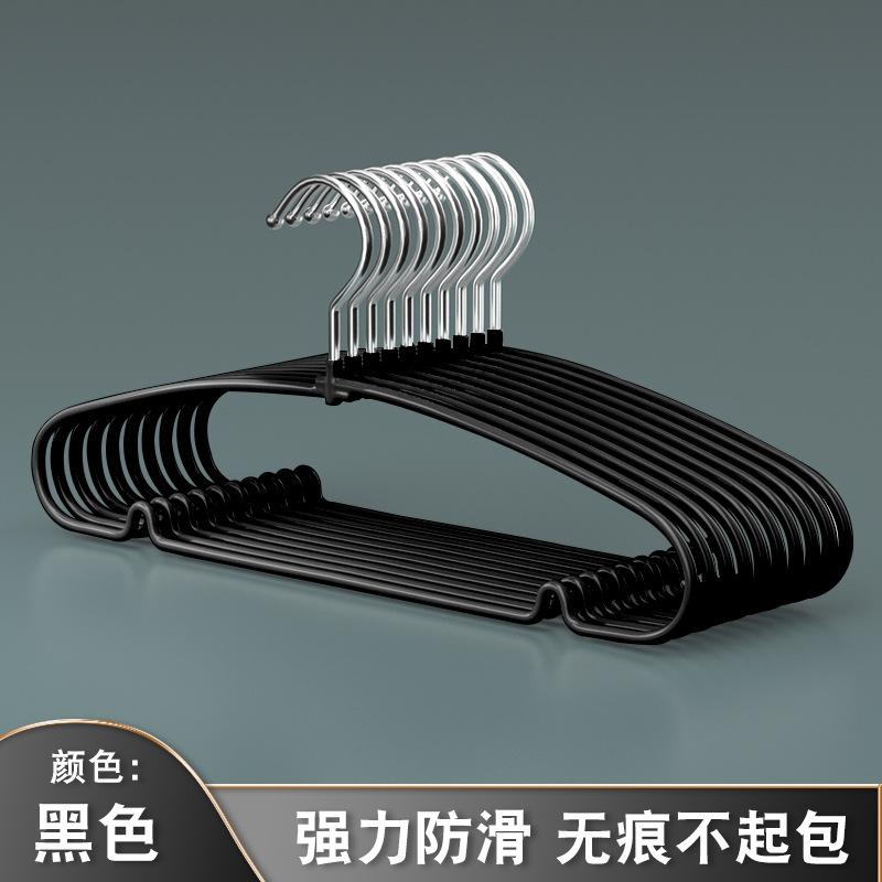 10PCS Non Slip Hanger Stainless Steel Oval Hanger Multi Functional Wide Hanger High Quality