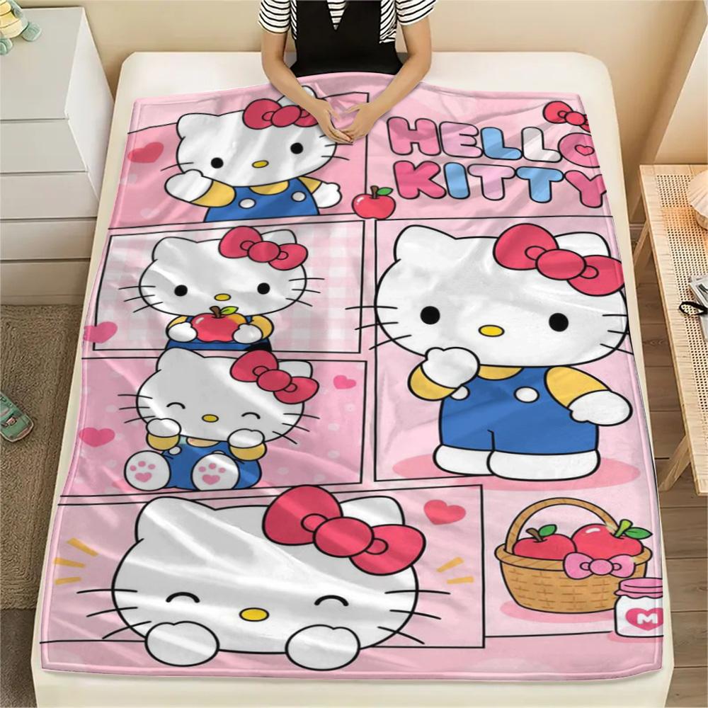Hello Kitty Dolphin Ocean Adventure Blanket Sofa Blanket Soft And Comfortable Office Rest Blanket Machine Washable Air Conditioning Blanket