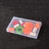 Double Button PP Transparent Plastic Box Hardware Parts Photo Storage Box Rectangular Product Packaging Component Plastic Box