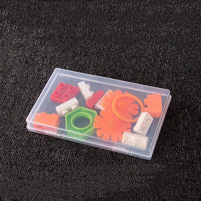 Double Button PP Transparent Plastic Box Hardware Parts Photo Storage Box Rectangular Product Packaging Component Plastic Box