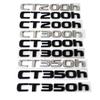 3D ABS Car Emblem CT200h CT350h CT300h Badge Rear Trunk Emblem Sticker Decorative Decal