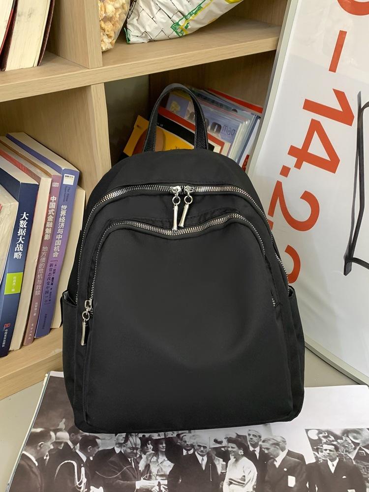 Youth Literary Travel Small Backpack New Lightweight Backpack Women's Summer Solid Color Simple Fashion Mommy Backpack