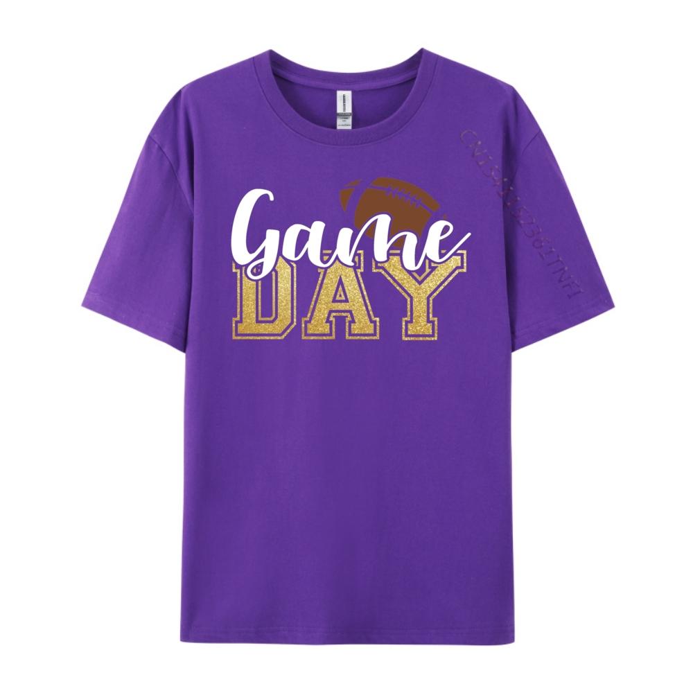 Football Game Day White T Shirt Men Christmas Tshirt Graphic Tee Original Mens TShirts Creative Classic