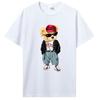 Herrmode Teddybjörn T-shirt Ren bomull Toppar T-shirt Roliga unisex-tröjor Sommar Oversized kvinnlig T-shirt Harajuku Streetwear