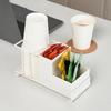Disposable Cup Holder Prevent Slip   Disposable Coffee Cup Dispenser with Tea Bag Box for Home Bar Counter