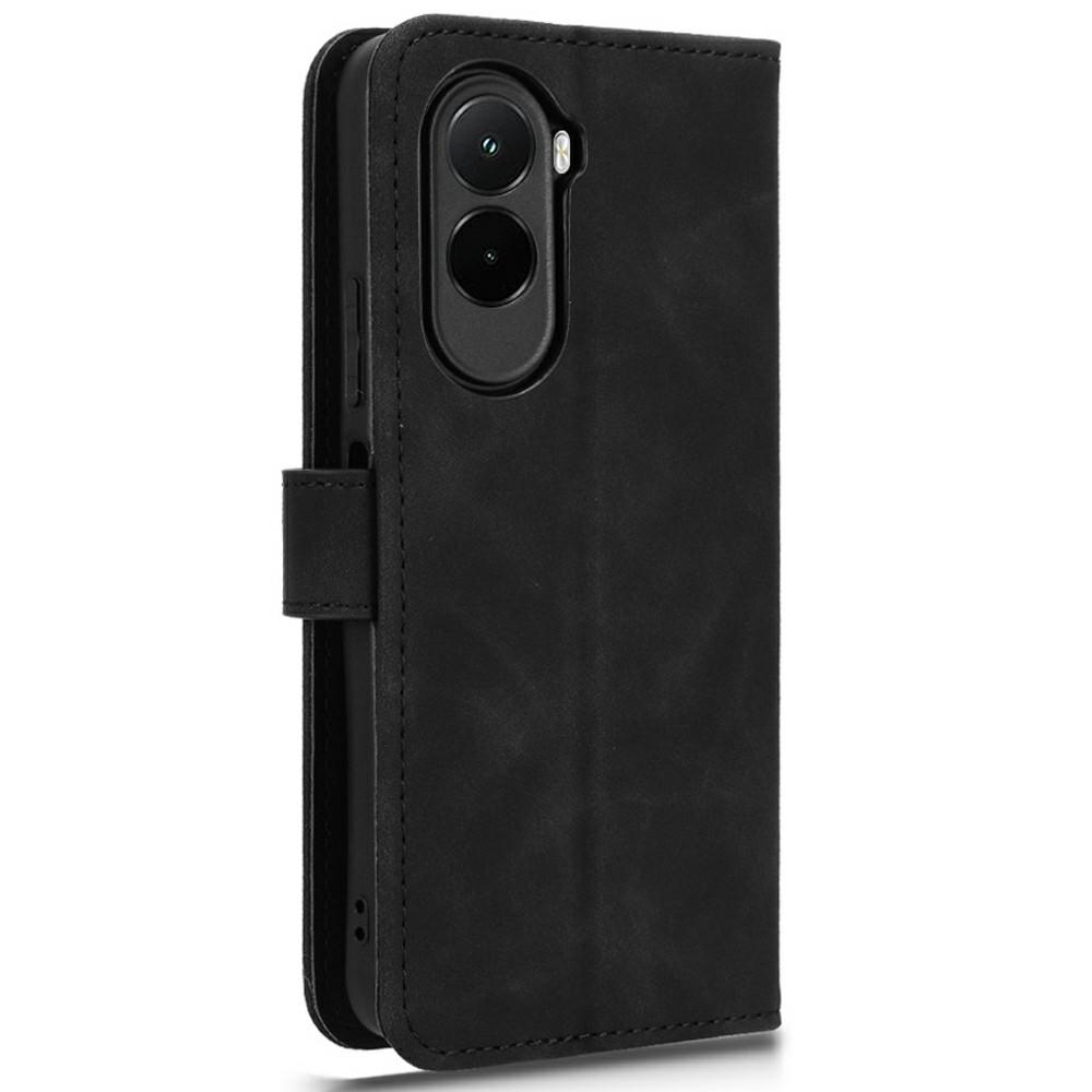 For Xiaomi Poco M7 4G (EU) (171mm) Leather Case Skin Feel Anti Drop Wallet Flip Phone Cover