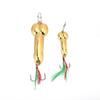 Conjunto de Iscas de Pesca Vibratórias de Metal 2 peças Kit de Iscas Artificiais Rígidas com Anzol (5gOuro+20gOuro)