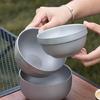 Camping Tableware Stainless Steel Bowl Easy Maintenances Impacts Resistant for Hiking and Backpacking Stackable Bowl