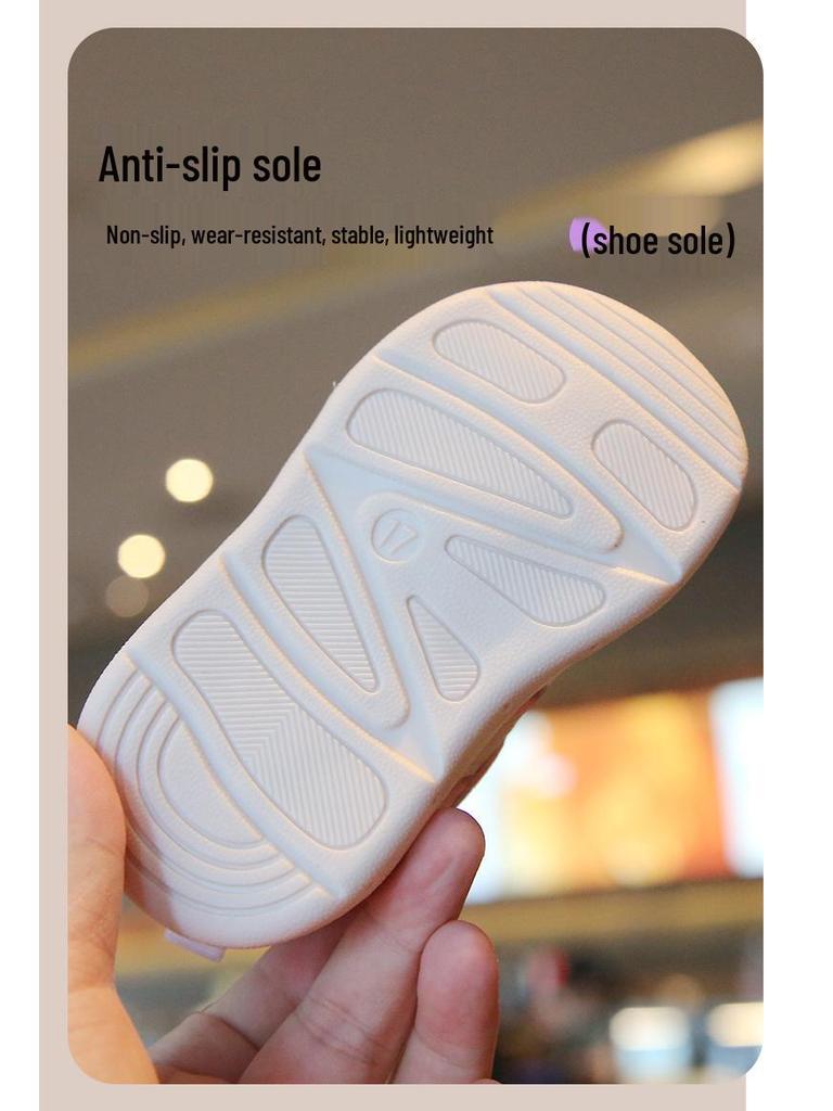 Breathable Anti-Slip Soft Sole Baby Walking Shoes - Boys & Girls Color Block Magic Tape