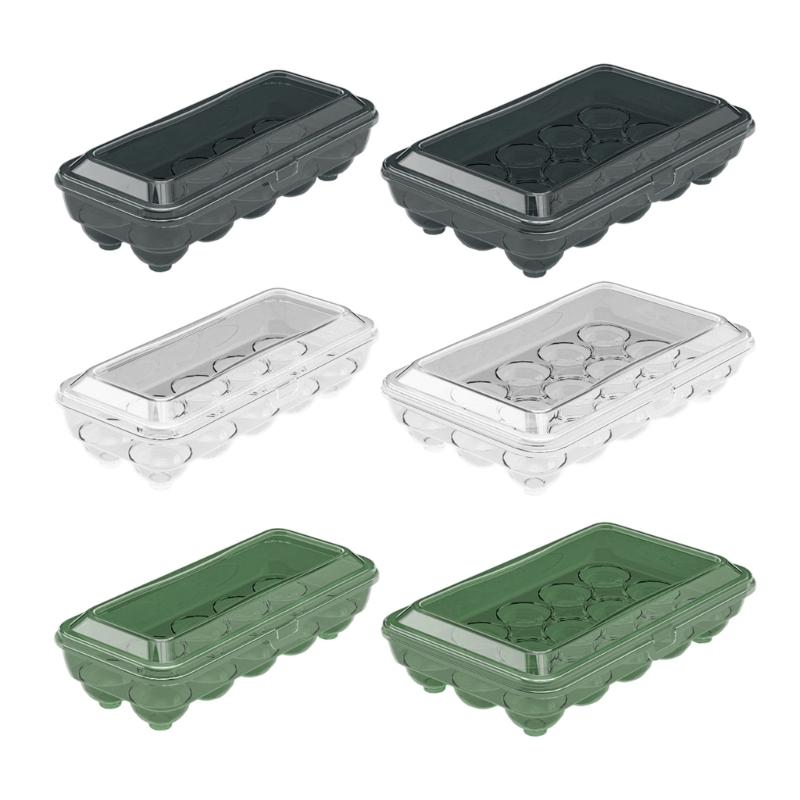 Space Saving Eggs Tray Organizer 10/15 Compartments Dishwasher Safe Refrigerator Storage Container Kitchen Tool