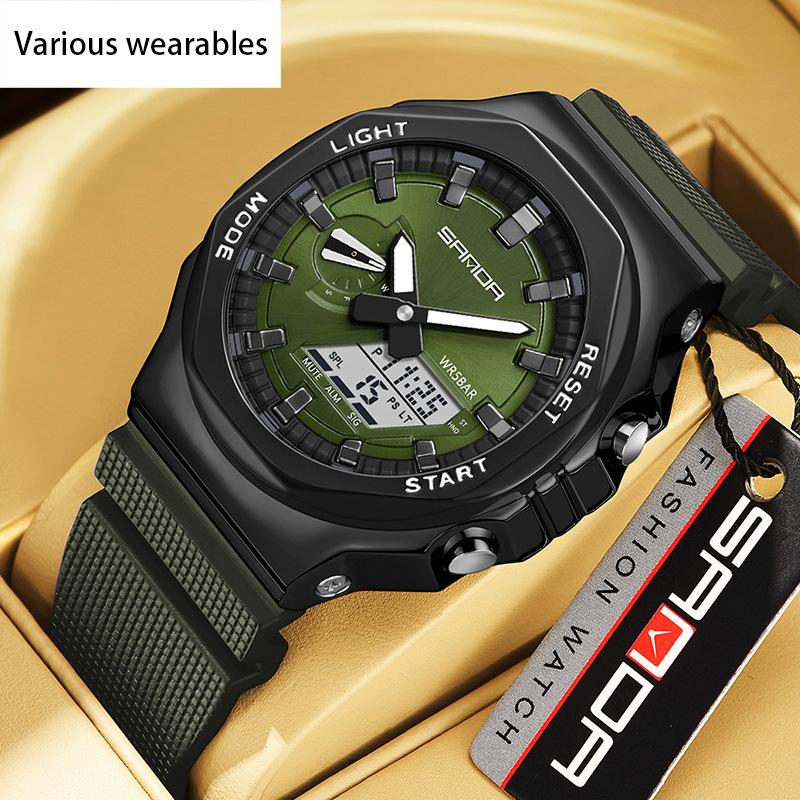 Hand-raising Lamp Multifunctional Men's Electronic Watch Waterproof Alarm Clock Watch