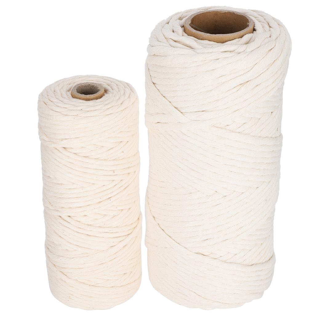 2 Buc 100M Fir Macrame Frânghie de Bumbac Fir Răsucit cu Un Singur Fir Artizanat Fir de Bumbac pentru DIY