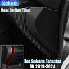 Real Carbon Fiber Car Accessories Dashboard Side Strip Cover Soft Sticker For Subaru Forester SK      2024