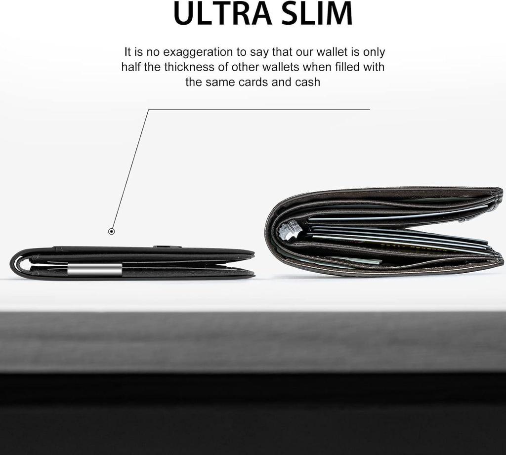 Men's Card Holder Wallet with Money Clip - Minimalist Style, Creative Gift