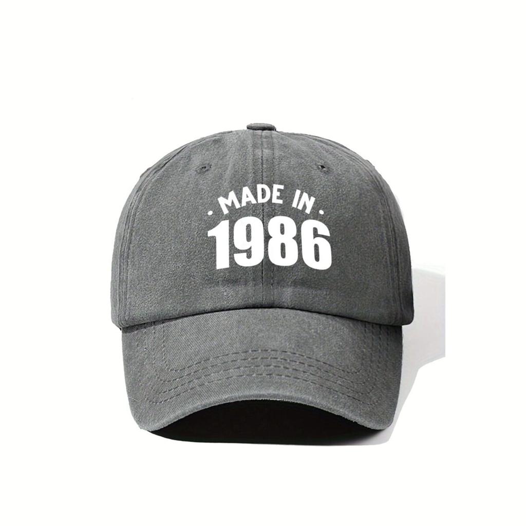 Made In A Nostalgic Design Unisexs and Womens Outdoor Baseball Cap Driving Hat Breathable Hat Fishing Sports Cap Printed
