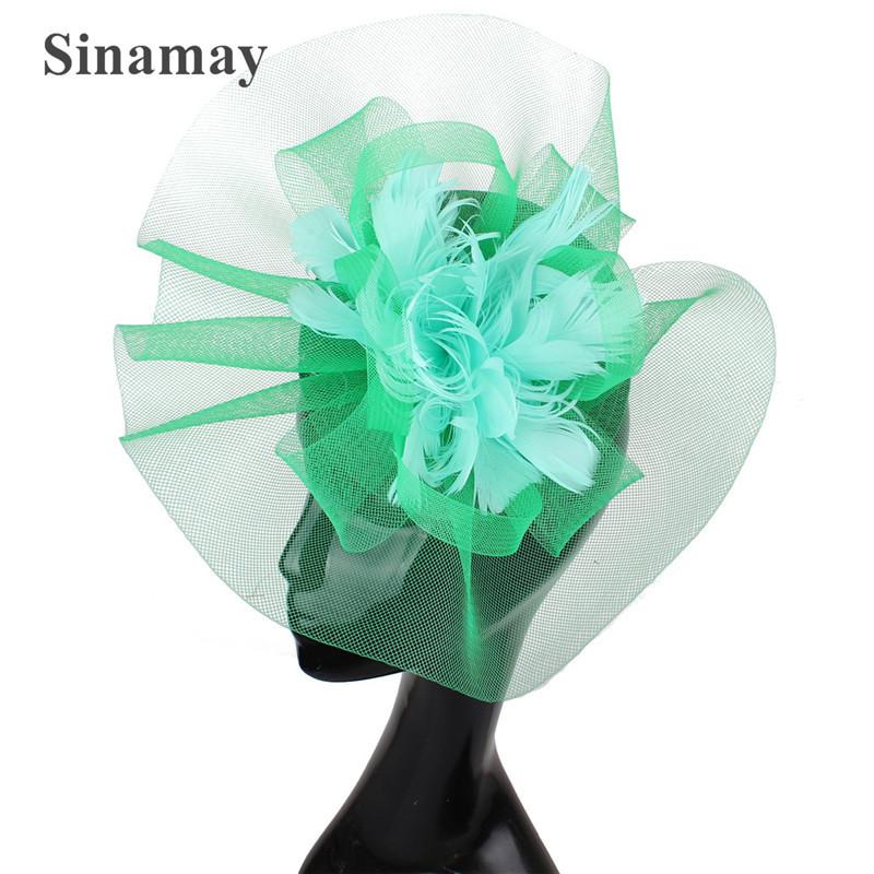 European And American Bride Hair Accessories Feather Headgear Popular Banquet Photo Top Hat Pp Imitation Hemp Headgear