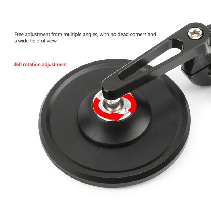 7/8’’ Vintage Motorcycles Handlebar End Mirror Black Round for ATV Scooter Dirt Bike with 22mm 7/8'' Handlebar