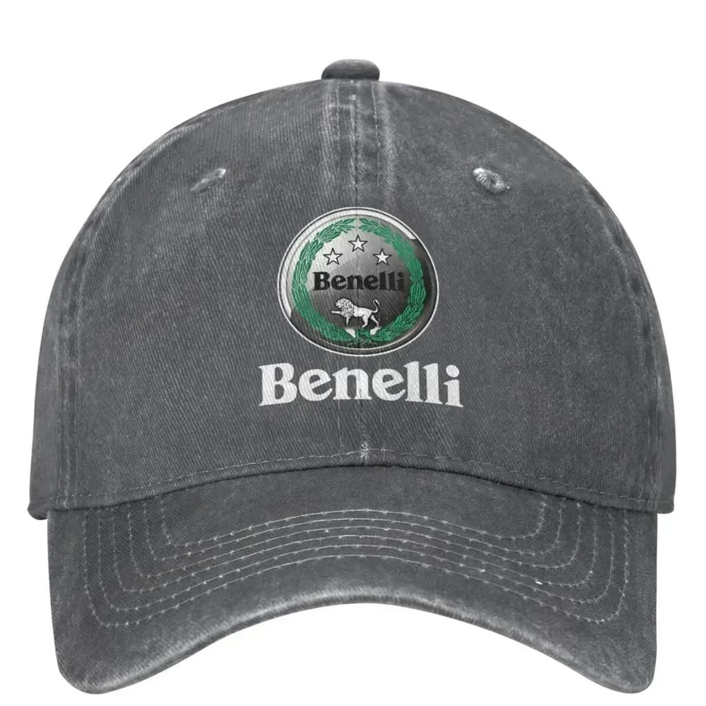 Benelli Racing Motorcross Motorcycle Merch Unisex Baseball Caps Motor Distressed Washed Hats Classic Outdoor Snapback