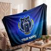 Everton FC Personalisierte Fleecedecke Mit Fußballlogo, Individueller Name Text Weich Warm Home Überwurfdecke