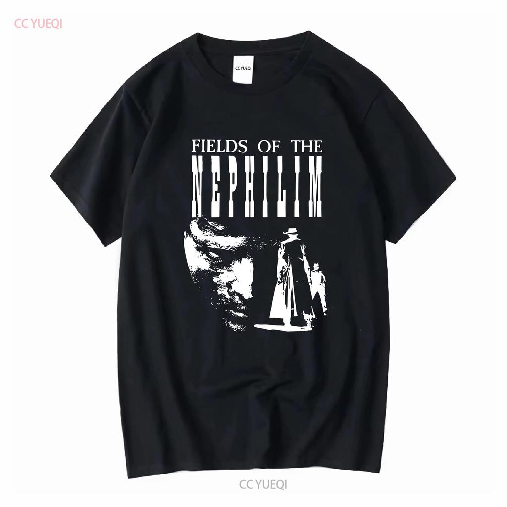 Fields of the Nephilim Black Cotton T Shirt Up To 5XL 5 Styles Long or Short Sleeves Vintage Washed Top For Everyday Wear