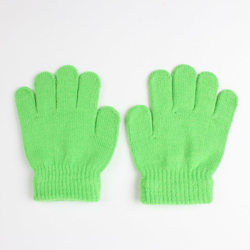 Winter Warm Baby Gloves Children Knitted Stretch Mittens Kids Solid Girls Gloves Full Finger Gloves