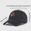 Flamingo Straw Hat Cocktail Print Washed Baseball Cap Playful Tropical Retro Style Beach Getaway, Daily Commute, Holiday Gift