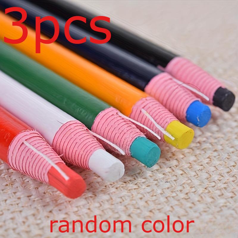 

3/6pcs random color Water-Soluble Sewing Pencils, Fabric Marking Pencils with Brush, Tailor S Tracing Tools for Home Cutting